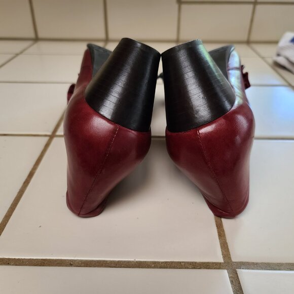 Everybody by BZ Moda Italian ankle shootie burgundy bow Novarra  39 (US size 9) - Picture 10 of 10